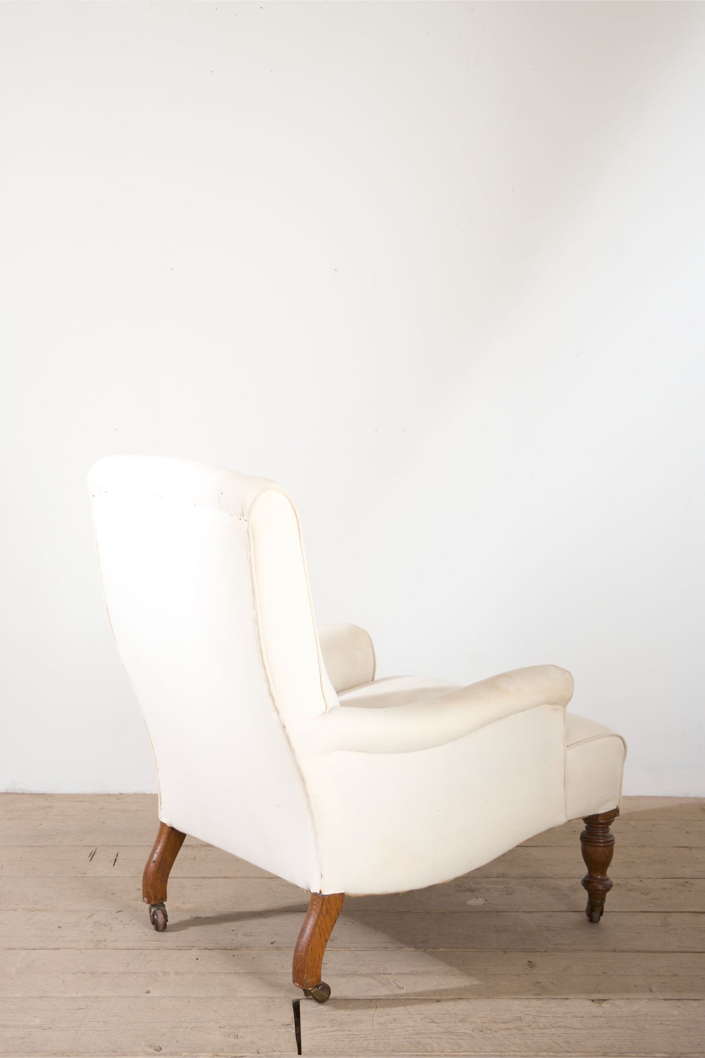 19th century large shapely sided country house armchair - TallBoy Interiors
