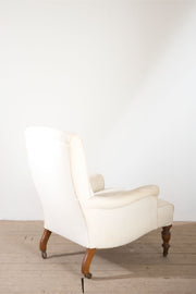 19th century large shapely sided country house armchair - TallBoy Interiors