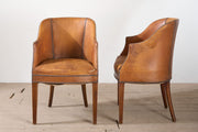 Pair of Early 20th century English bridge tub chairs - TallBoy Interiors