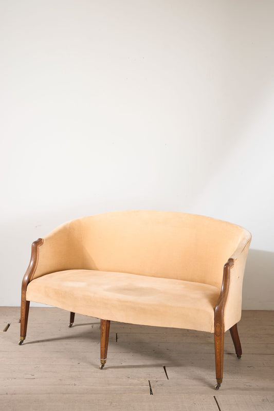19th century Hepplewhite style curved back settee - TallBoy Interiors