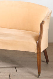 19th century Hepplewhite style curved back settee - TallBoy Interiors