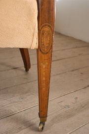 19th century Hepplewhite style curved back settee - TallBoy Interiors
