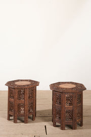 Pair of 19th Century Anglo Indian Paduak side tables - TallBoy Interiors
