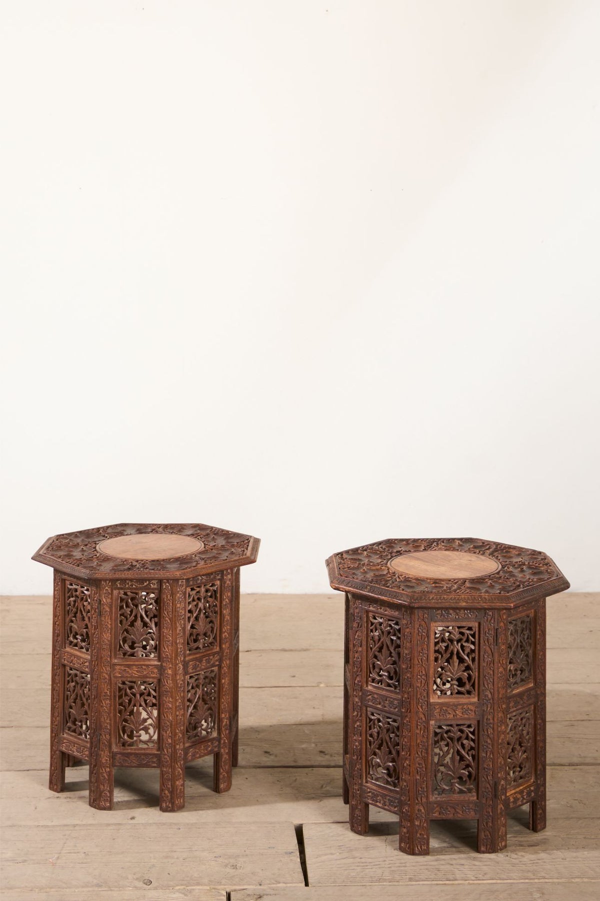 Pair of 19th Century Anglo Indian Paduak side tables - TallBoy Interiors