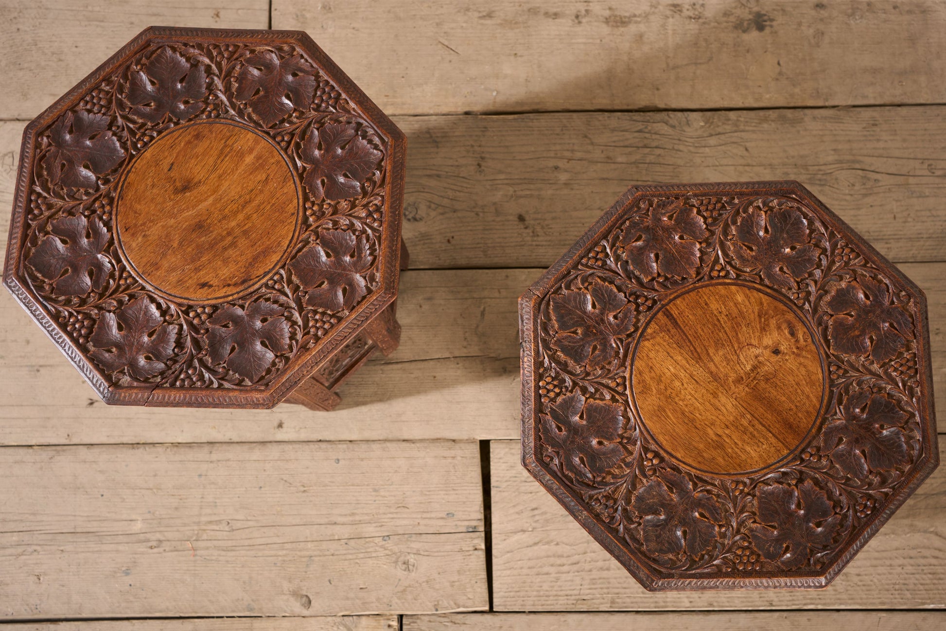 Pair of 19th Century Anglo Indian Paduak side tables - TallBoy Interiors