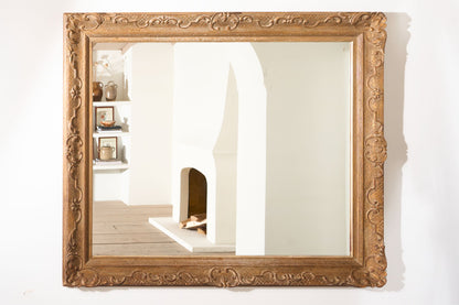 Very large 19th century Worn gilt mirror - TallBoy Interiors