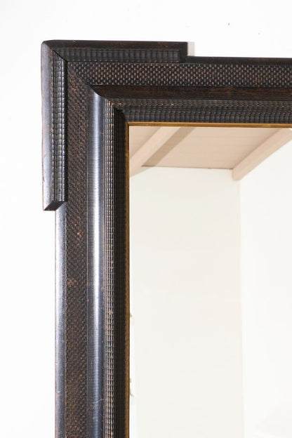 Unusual 19th Century Ebonised Italian wall mirror - TallBoy Interiors
