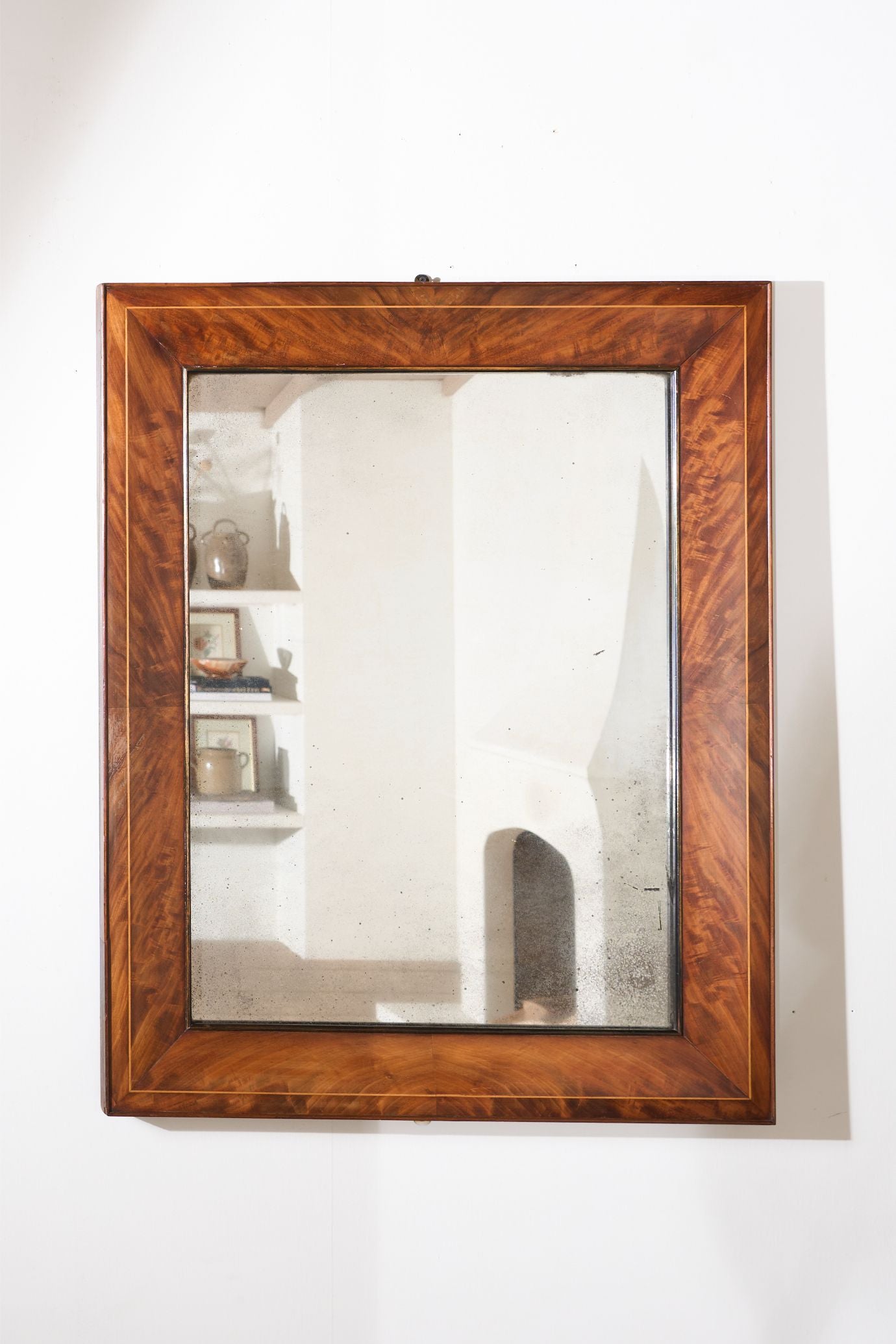 Large totally original Georgian Mahogany wall mirror - TallBoy Interiors