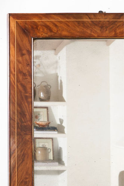 Large totally original Georgian Mahogany wall mirror - TallBoy Interiors