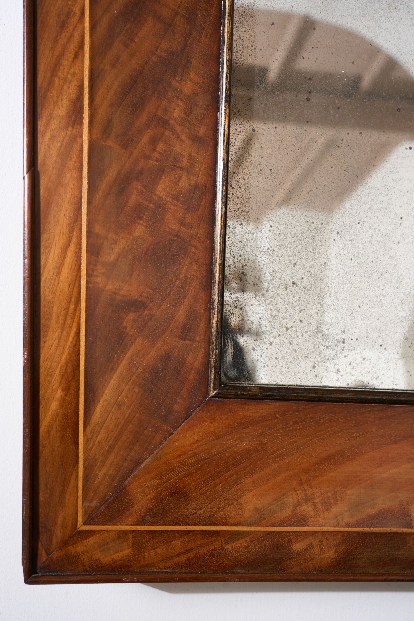 Large totally original Georgian Mahogany wall mirror - TallBoy Interiors