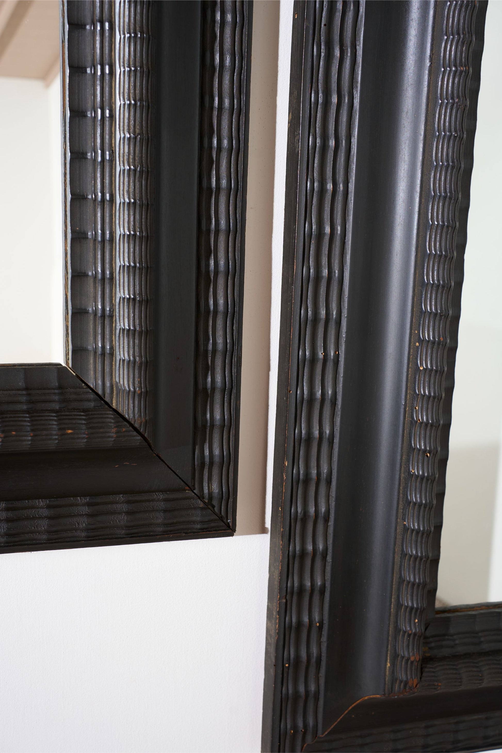 Pair of large 19th Century Ebonised Italian wall mirrors - TallBoy Interiors