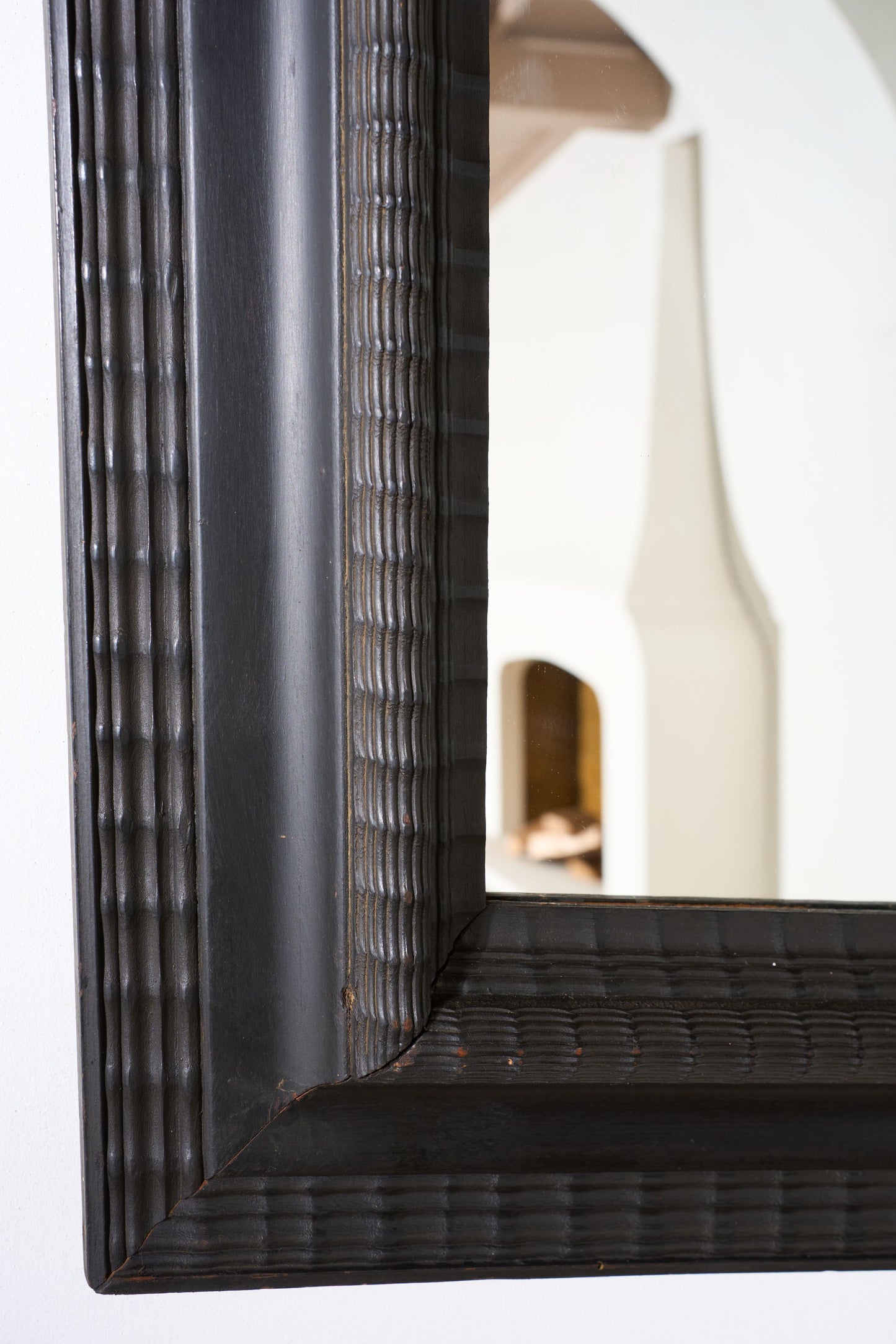 Pair of large 19th Century Ebonised Italian wall mirrors - TallBoy Interiors