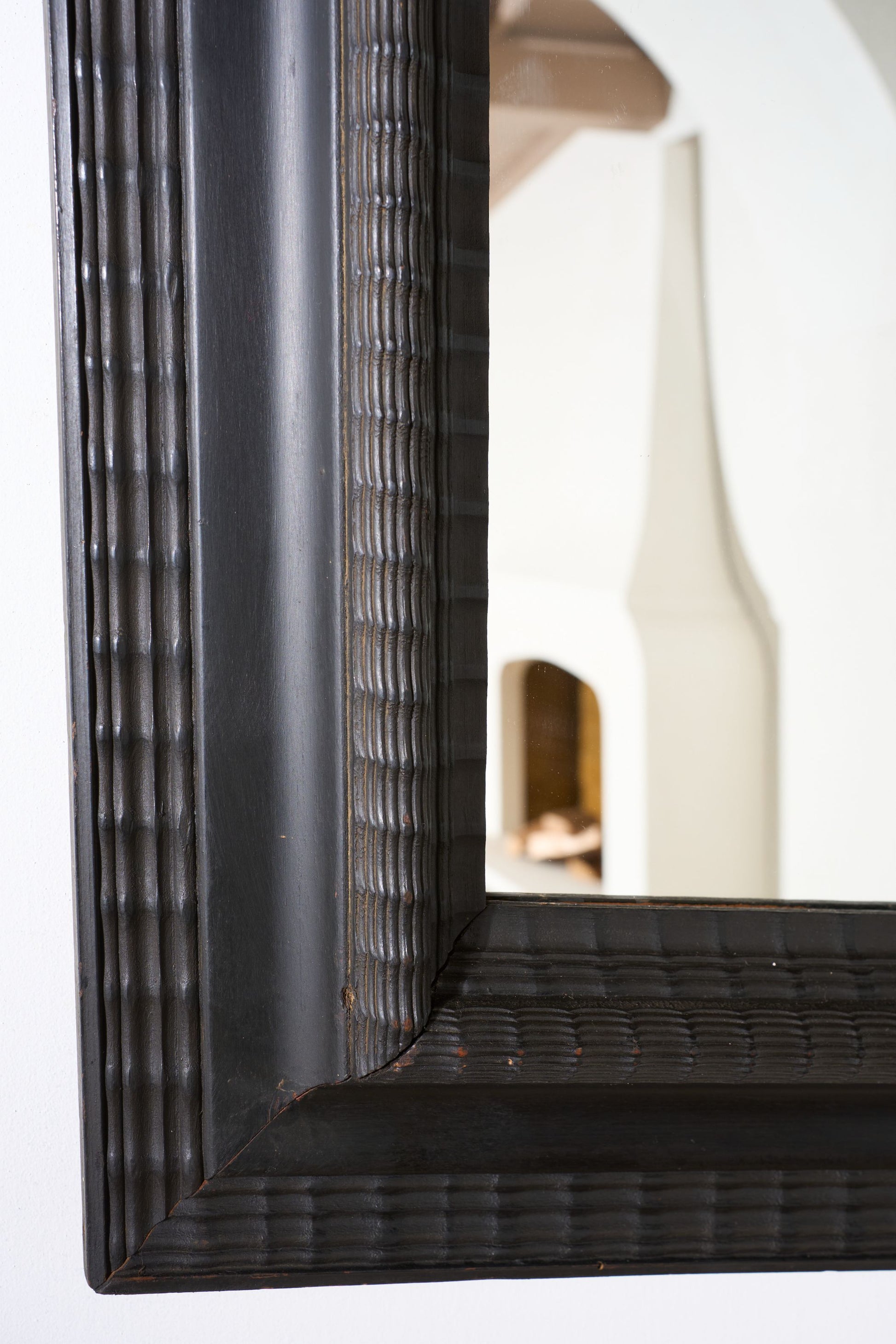 Pair of large 19th Century Ebonised Italian wall mirrors - TallBoy Interiors