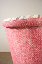 Mid 20th century desk chair in striped fabric - TallBoy Interiors