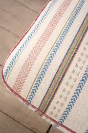 Mid 20th century desk chair in striped fabric - TallBoy Interiors