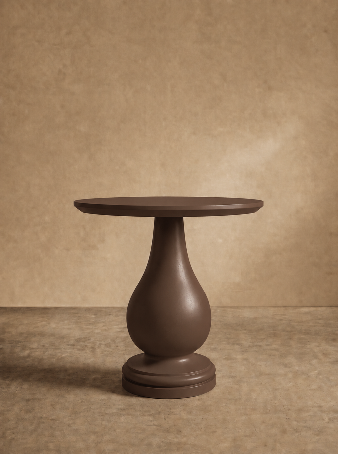 'Loch' wood turned and lacquered side table - North Sea