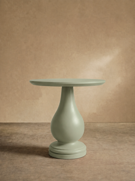 'Loch' wood turned and lacquered side table - North Sea