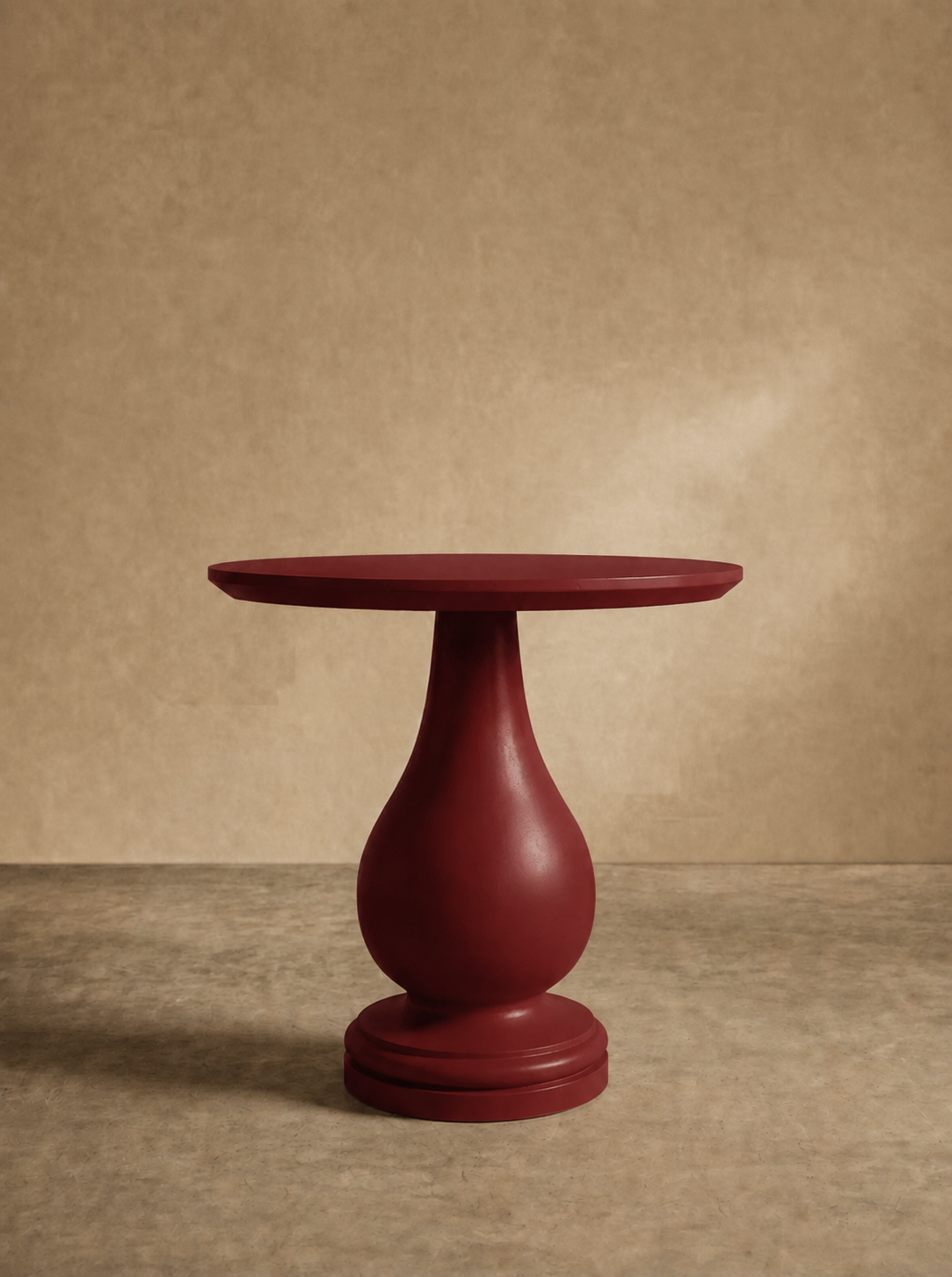 'Loch' wood turned and lacquered side table - North Sea