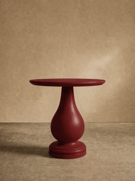 'Loch' wood turned and lacquered side table - North Sea