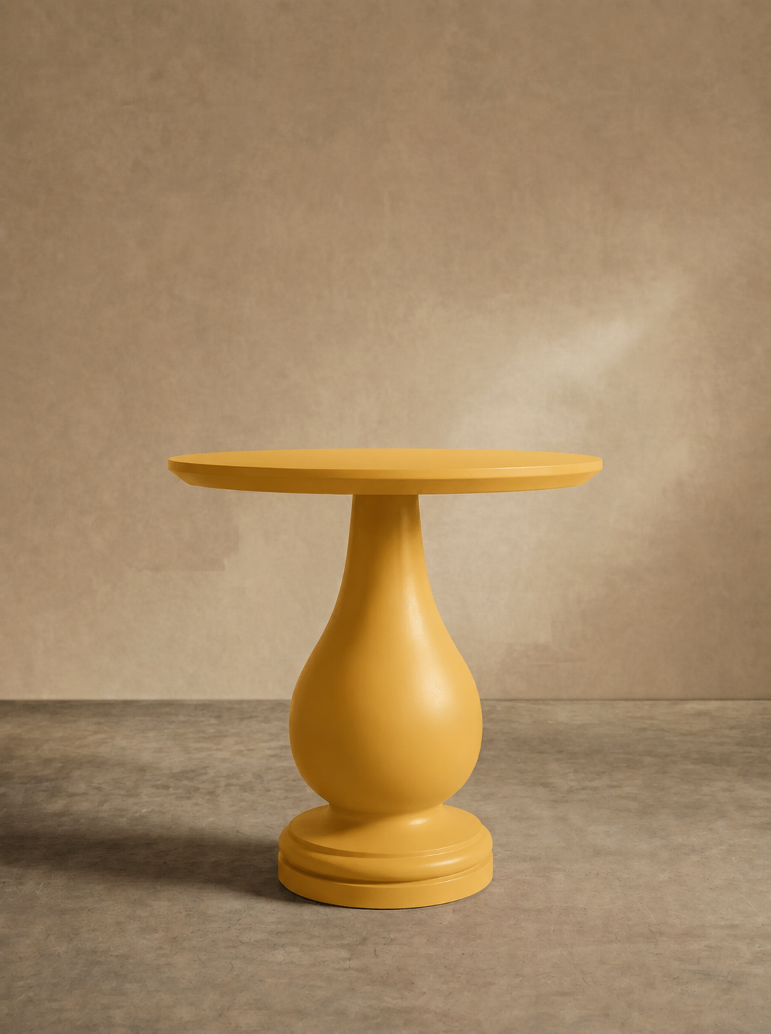 'Loch' wood turned and lacquered side table - North Sea