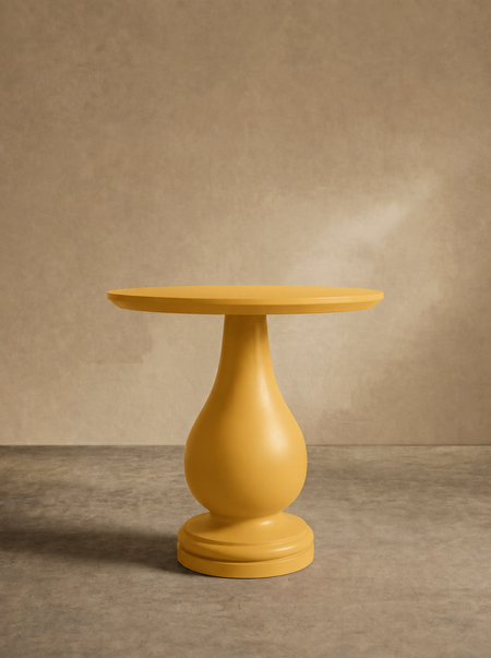 'Loch' wood turned and lacquered side table - North Sea