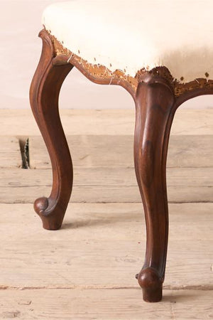 19th century Mahogany cabriole legged footstool