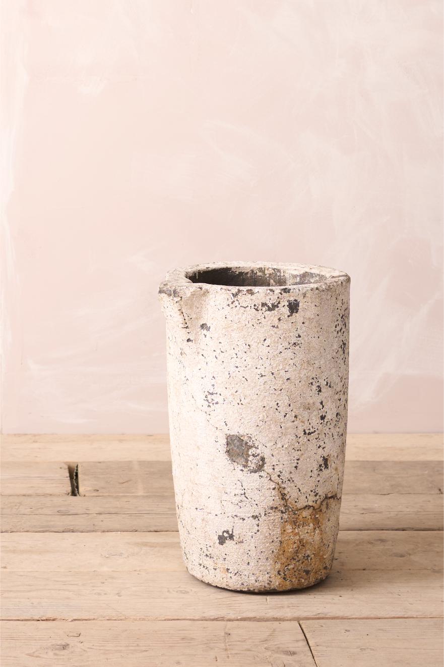 20th century large spouted smelting pot - TallBoy Interiors