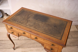 Early 20th century Leather topped writing table