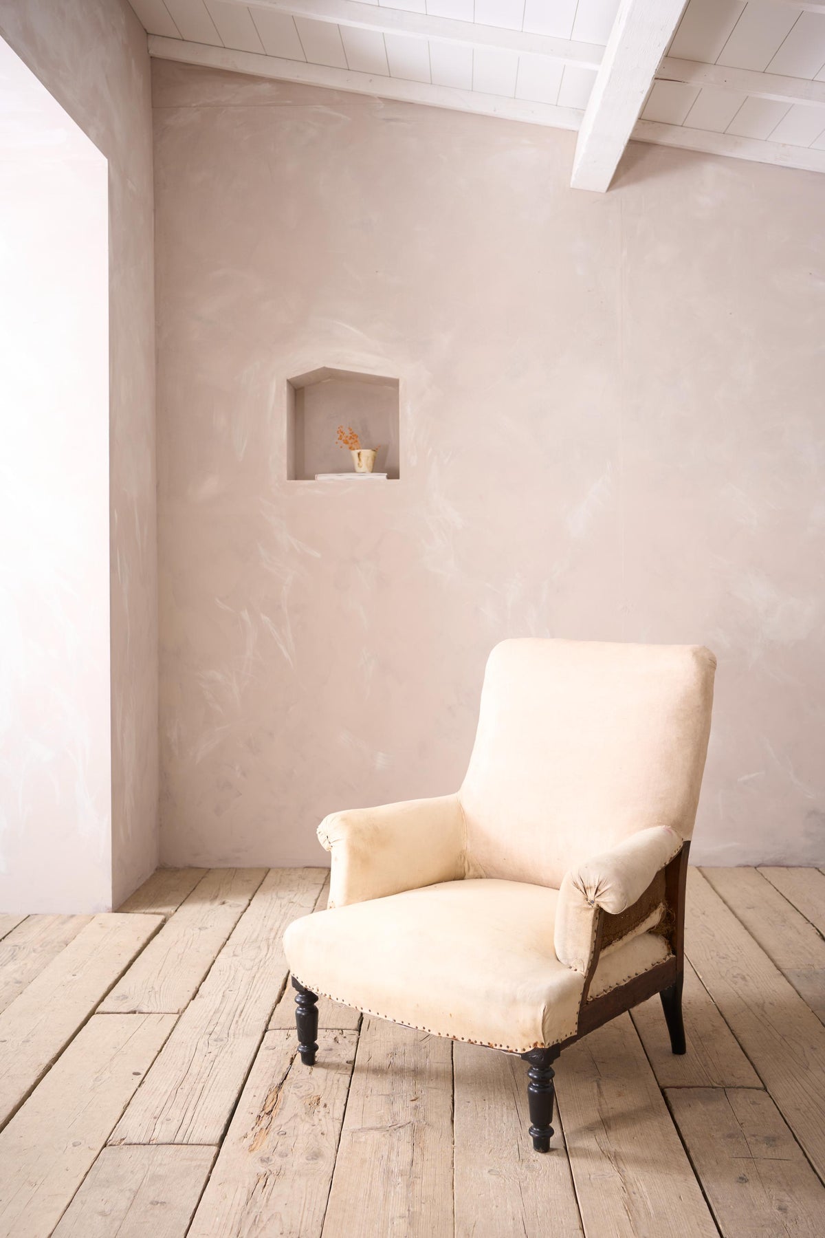 Napoleon III square backed armchair - TallBoy Interiors