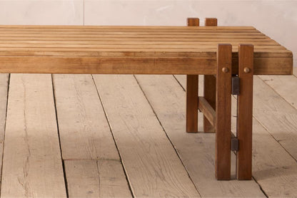 Mid 20th century slatted coffee table