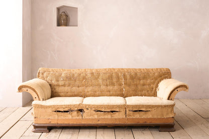 Early 20th century square back Danish sofa
