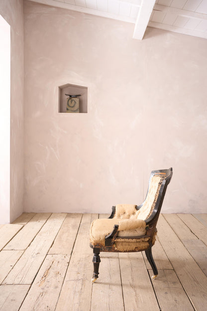 English Aesthetic movement nursing chair, possibly by Maple & Co