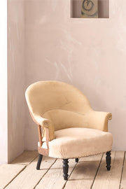 Pair of Napoleon III tub chairs with turned legs
