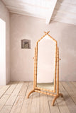Early 20th century Faux bamboo cheval mirror