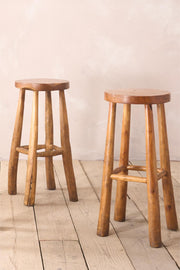 Set of 4 Cherrywood bar stools - TallBoy Interiors