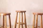 Set of 4 Cherrywood bar stools - TallBoy Interiors