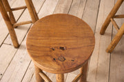 Set of 4 Cherrywood bar stools - TallBoy Interiors