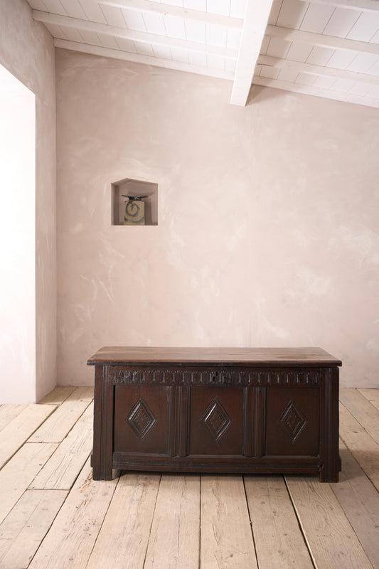 Antique Charles II Oak coffer