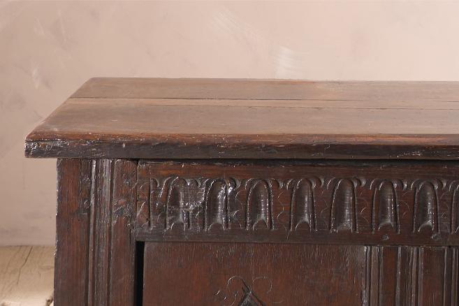 Antique Charles II Oak coffer