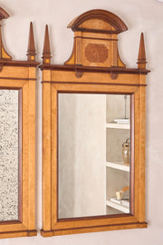 Pair of large 19th century Maple and Walnut wall mirrors - TallBoy Interiors