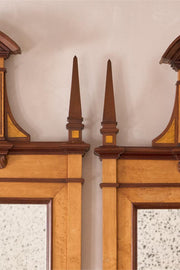 Pair of large 19th century Maple and Walnut wall mirrors - TallBoy Interiors