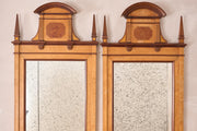 Pair of large 19th century Maple and Walnut wall mirrors - TallBoy Interiors