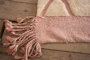 RESERVED Moroccan Berber rug - Pink and white #1 - TallBoy Interiors
