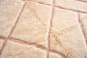 RESERVED Moroccan Berber rug - Pink and white #1 - TallBoy Interiors