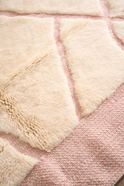 RESERVED Moroccan Berber rug - Pink and white #1 - TallBoy Interiors
