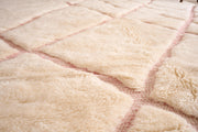 RESERVED Moroccan Berber rug - Pink and white #1 - TallBoy Interiors