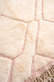 RESERVED Moroccan Berber rug - Pink and White #2 - TallBoy Interiors