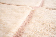 RESERVED Moroccan Berber rug - Pink and White #2 - TallBoy Interiors