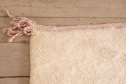 RESERVED Moroccan Berber rug - Pink and White #2 - TallBoy Interiors
