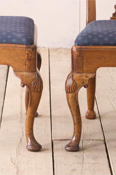 Set of 4 Genuine Queen Anne dining chairs - TallBoy Interiors